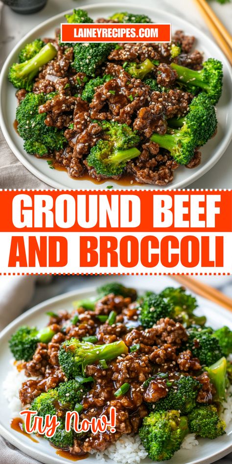 Savory, saucy, and packed with flavor, this Ground Beef and Broccoli Recipe is the ultimate quick and easy dinner! Juicy ground beef is stir-fried with tender-crisp broccoli and coated in a rich, garlicky soy sauce with a hint of sweetness. Serve it over rice, noodles, or keep it low-carb with cauliflower rice for a healthy, satisfying meal. Ready in minutes and better than takeout! Try this ground beef and broccoli recipe today for a fast and flavorful dinner! 🥩🥦🔥 #GroundBeefAndBroccoli #EasyDinner Healthy Meals With Ground Beef, Beef And Broccoli Recipe, Ground Beef And Broccoli, Meal Prepping For The Week, Easy Ground Beef Recipes, Healthy Ground Beef, Simple Vinaigrette, Flavorful Dinner, Easy Ground Beef