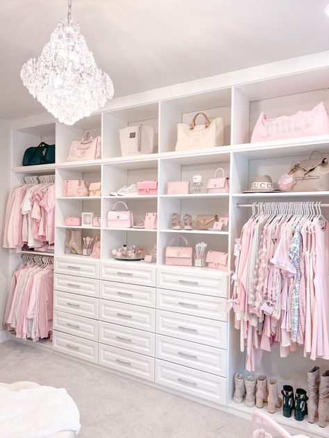 Rosy Aesthetic, Pink Closet, Dream Closet Design, Closet Renovation, Pink Room Decor, Luxury House Interior Design, Closet Room, Cute Bedroom Ideas, Girly Room