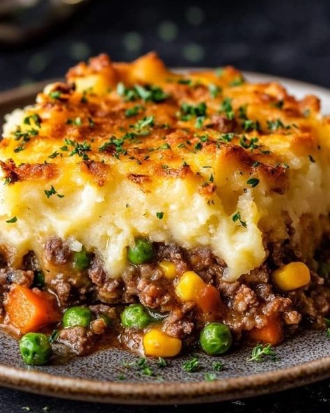 Beef Pie Recipe, Shepherd Pie, Beef Pie, Cottage Pie Recipe, Sauteed Chicken Breast, Shepard's Pie, Beef Entrees, Omaha Steaks, Meal Train Recipes