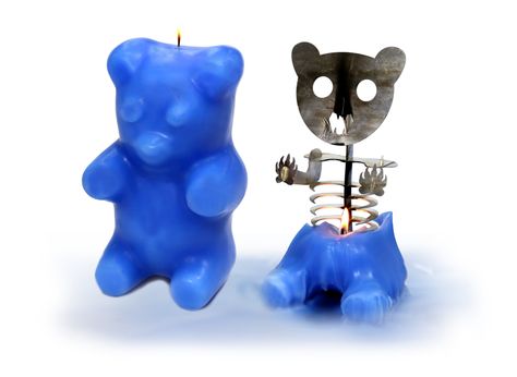 Gummi Bear Candle Bear Skeleton, Skeleton Candle, Table Halloween, Bear Candle, Green Candle, Blue Candles, Designer Candles, Best Candles, Cool Inventions