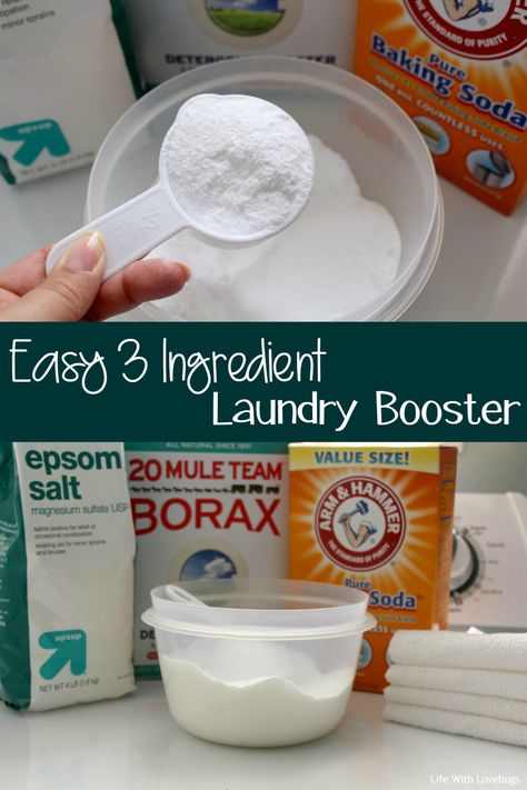 Natural Laundry Booster, Homemade Laundry Booster, Laundry Booster Recipe, Baking Soda Laundry Booster, Diy Laundry Booster Essential Oils, Laundry Booster Diy, Dry Laundry Detergent Recipe, Homestead Products, Housewife Life