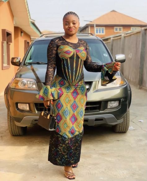 Ankara Corset Top and Skirt Ankara With Net Styles, Corset Ankara, Ankara Corset Top, Ankara Corset, Corset Top And Skirt, Ankara Skirt, Ankara Style, Top And Skirt, Corset Top