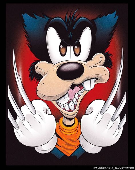 Alex Garcia on Instagram: “#goofy #wolverine #mashup #disneyart #digitalart #cartoon #wacom #cintiq #illustration #marvel #xmen #fanart” Disney Mashup Art, Goofy And Max Art, Max From A Goofy Movie, Wolverine And The X Men Cartoon, Xmen Fanart, Character Mashups, Cartoon Mashup, Alex Garcia, Goofy Disney