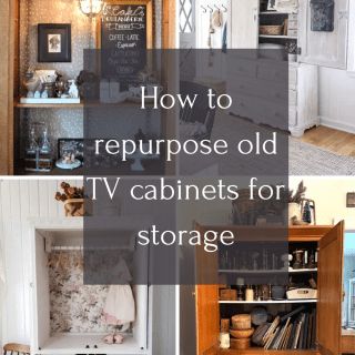 How to Create Easy Extra Storage with Repurposed Old TV Cabinets Old Tv Cabinet Makeover, Repurposed Tv Cabinet, Tv Cabinet Makeover, Tv Cabinet Repurpose, Old Tv Cabinet, Cabinet Coffee Bar, Old Tv Stands, Old Entertainment Centers, Armoire Makeover