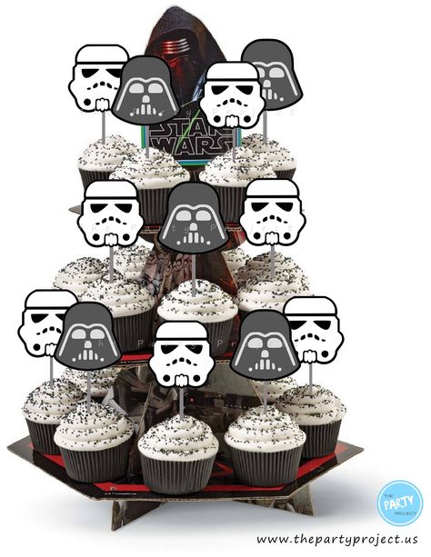 Star Wars Cupcake Toppers, Decoracion Star Wars, Star Wars Printables, Birthday Cupcakes Boy, Star Wars Cupcakes, Rogue One Star Wars, Star Wars Baby Shower, Disney Cupcakes, Adult Party Themes