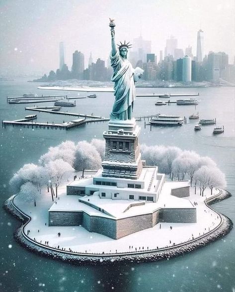 New York In Winter, Liberty Statue, New York January, New York City Travel, City New York, New York New York, City Travel, Statue Of Liberty, Travel Tips