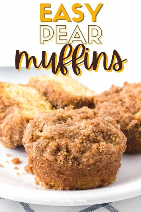 Over Ripe Pears Recipes, Ripe Pear Recipes Easy, Spiced Pear Muffins, Breakfast With Pears, Recipes With Ripe Pears, Can Pears Recipes, Pear Muffins Recipes Healthy, Fresh Pears Recipes, Fresh Pear Recipes Easy Simple