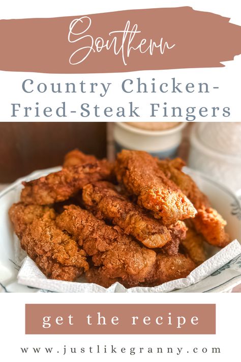 Country Fried Steak Fingers, Chicken Fried Steak Fingers Recipe, Steak Fingers Recipe, Fried Cube Steak Recipes, Chicken Fried Steak Fingers, Steak Frites Recipe, Fried Steak Fingers, Chicken Fried Steak Easy, Country Fried Steak Recipe