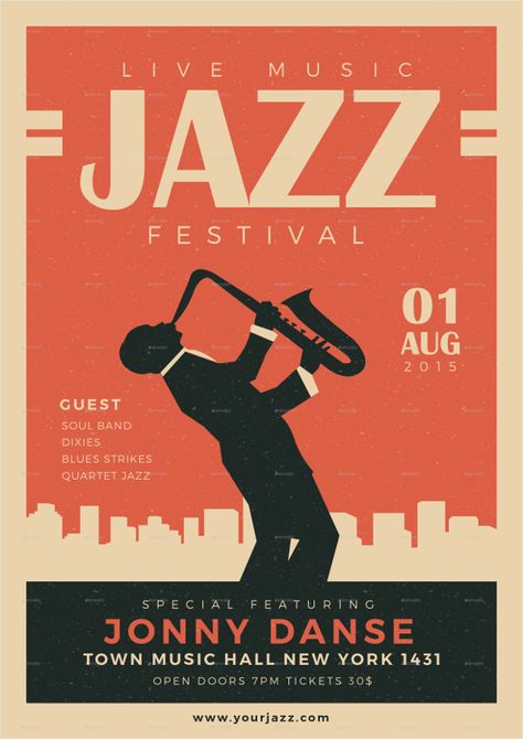 Old Jazz Festival Poster Jazz Festival Poster, Arte Jazz, Jazz Poster, Music Festival Poster, Jazz Art, Jazz Fest, Music Poster Design, Festival Poster, Jazz Band