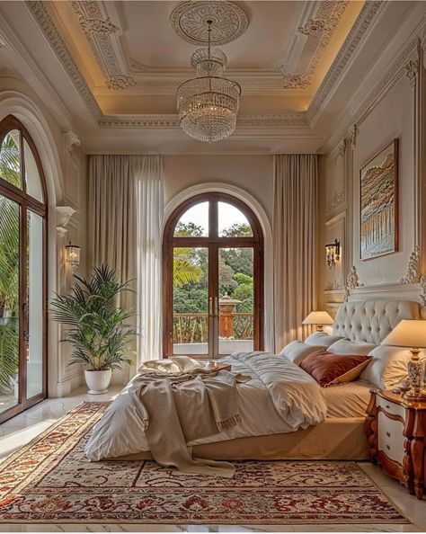 Aesthetic Old Money Bedroom, Old Hollywood Homes, Housing Plan, House Interior Bedroom, تصميم داخلي فاخر, Mediterranean Villa, Dream Life House, Interior Design Per La Casa, تصميم للمنزل العصري