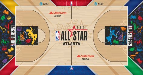 NBA All-Star Court Design 🌟 | Bleacher Report Basketball Court Design, Nba Basketball Court, Nba Court, All Nba Players, Sports Quiz, Star Test, Nba All Star, Basketball Wallpaper, State Farm