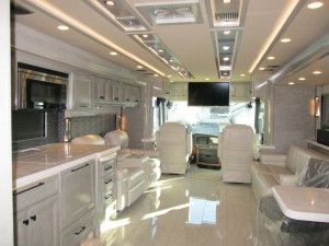 Tiffin Motorhomes Allegro Bus 45 OPP for sale in California - Happy Daze RVs Blog Tiffin Motorhomes, Heated Tile Floor, Hydronic Heating Systems, Digital Dashboard, Class A Motorhomes, Hydronic Heating, Motorhomes For Sale, Bus Interior, Basement Storage