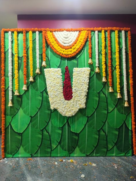 Varalakshmi Background Decoration, Background Flower Decoration For Pooja, Gauri Decoration Ideas, Gruhapravesham Decoration Ideas, Ganapati Decoration Theme, Annaprashan Decoration, Pooja Decoration Ideas, Gauri Decoration, Flower For Decoration