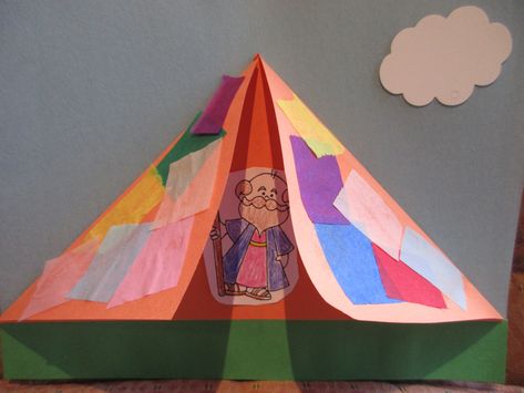 Abraham in his tent craft – Let their light shine! Abraham Moves To A New Land Craft, Abraham Bible Crafts, Tent Craft, Alabaster Jar, Abraham And Sarah, Bible Activities For Kids, Bible Story Crafts, Preschool Bible, Sunday School Crafts For Kids