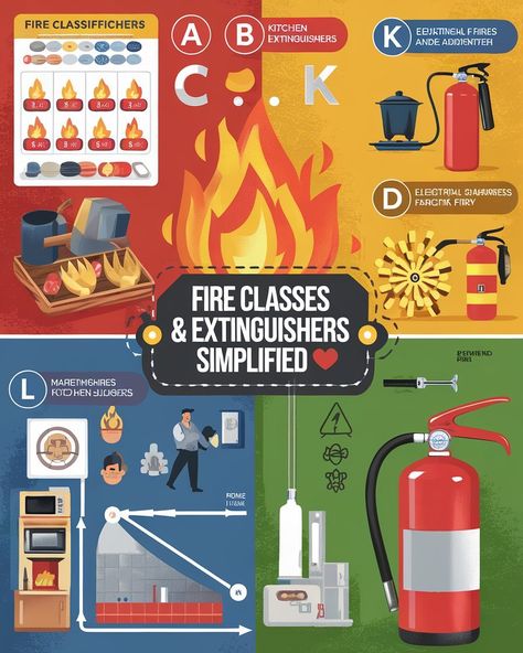 Do you know which fire extinguisher to use for different fires? ???? Understand Hazard Identification and how to manage various Types Of Fire safely. Perfect for industries like the Chemical Industry or a Chemical Plant, these tips help you stay protected. Learn more about fire safety today! #gg #techreviewblogs #fireclassificationsguide Hazard Identification, Types Of Fire, Chemical Plant, Fire Drill, Teacher Tech, Beginner Blogger, Wordpress Tutorials, Fire Prevention, Tech Review