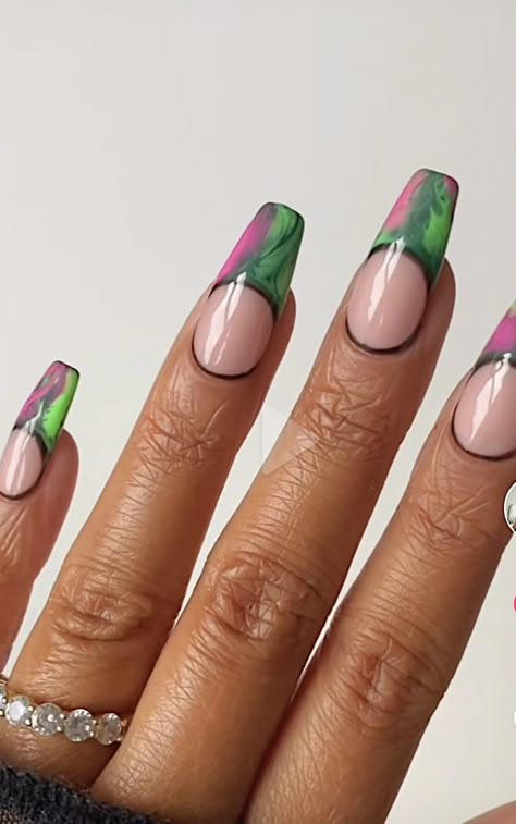 Euphoria Nails, Diy Acrylic Nails, Gem Nails, Summer Acrylic Nails, Man Hat, Fire Nails, Dream Nails, Funky Nails, Creative Nails