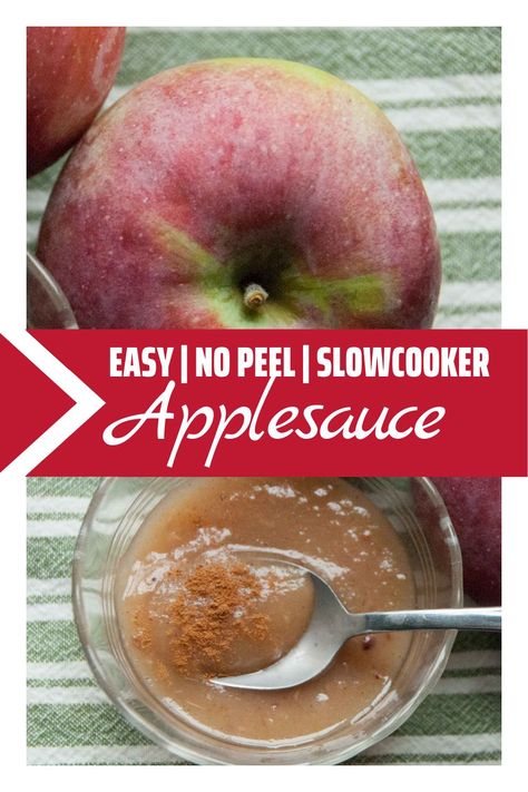 Homemade Applesauce Crockpot, Freezer Applesauce, Applesauce Recipes Canning, Crockpot Applesauce Recipe, Apples For Applesauce, Making Applesauce, Easy Applesauce, Slow Cooker Applesauce, Crockpot Applesauce