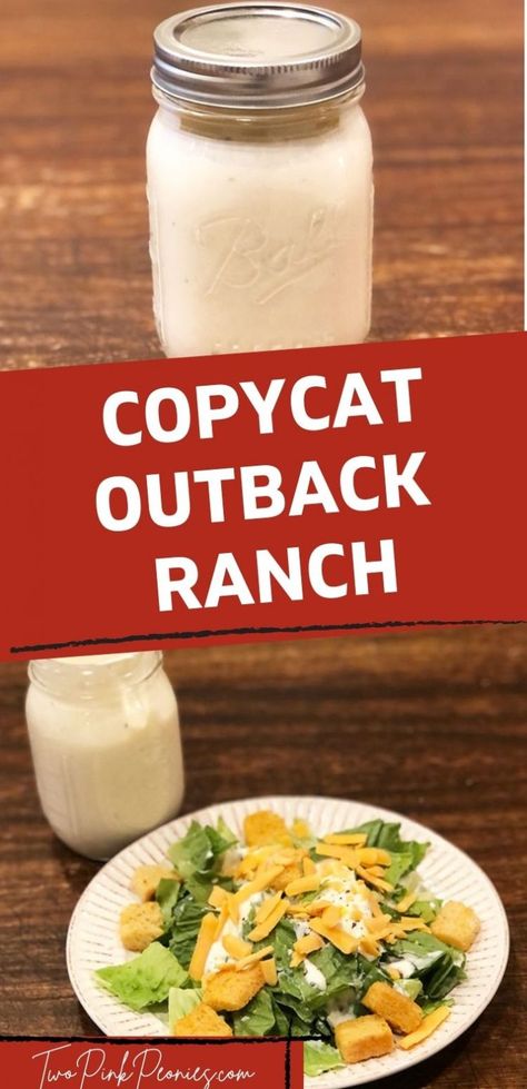 Steakhouse Ranch Dressing Recipe, Longhorn Ranch Dressing Recipe, Copycat Ranch Dressing Recipe, Outback Steakhouse Ranch Dressing, Outback Ranch Dressing Recipe, Outback Ranch Dressing, Restaurant Style Ranch Dressing, Outback Ranch, Restaurant Ranch Dressing