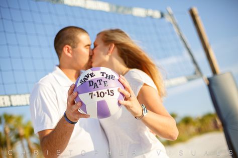 Volleyball Engagement Shoot. Save the Date. Wedding to be. Photography. Volleyball Couple, Military Engagement Photos, Wedding Miscellaneous, Themed Engagement Photos, Volleyball Photography, Pre Wedding Photoshoot Outfit, Diana Wedding, Wedding Engagement Pictures, Cheap Wedding Invitations