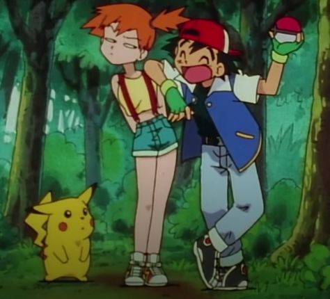 Ash And Misty Matching Pfp, Ash Pfp Pokemon, Pokemon Matching Pfp For 2, Misty And Ash, Pokemon Matching Pfp, Ash X Misty, Brock Pokemon, Ash Misty, Pokemon Ash And Misty