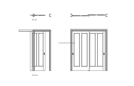 pocket and sliding door min scaled Sliding Door Drawing, Minotti Furniture, Door Drawing, Pool Houses Plans, House Plans Design, Floor Plans House, One Storey House, Swimming Pool House, 2 Bedroom House Plans