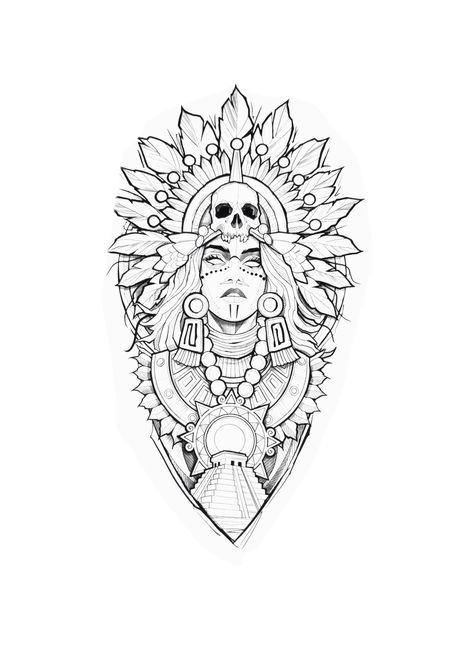 Indian Warrior Tattoo For Men, Mexican Indian Tattoo, Red Indian Tattoo Design, Indian Tattoo Design For Men, Mexican Warrior Tattoo, Mexican Tattoo Ideas For Men, Mariachi Tattoo, Stencil Tattoo Ideas Men, Tattoo Designs Dark