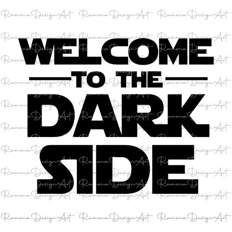 Darth Vader Png, Star Wars Dark Side, Svg Star Wars, Welcome To The Dark Side, Star Wars Svg, Star Wars Crafts, Svg Clip Art, Dark Art Tattoo, Designer Logo