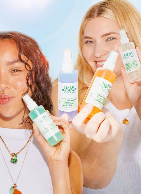 Each Mario Badescu Facial Spray and Face Mist is infused with botanicals like Green Tea, Rose, Lavender, and Orange Blossom to instantly hydrate and boost glow. Lavender And Orange, Mario Badescu Facial Spray, Spring Refresh, Rose Lavender, Like Green, Facial Spray, Mario Badescu, Facial Mist, Face Mist