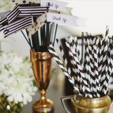 Black and white hen party theme | The Hen Planner, Plan the Perfect Party Hens Party Themes, White Hen, School Dinner, Black White Party, Kate Spade Bridal Shower, Kate Spade Bridal, Black White Parties, Black And White Party, Hen Party Accessories