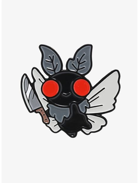 Mothman Tattoo, Cute Moth, Moth Art, Fallout Art, Spooky Tattoos, Artist Alley, Matching Tattoo, Cute Tattoos, Enamel Pin