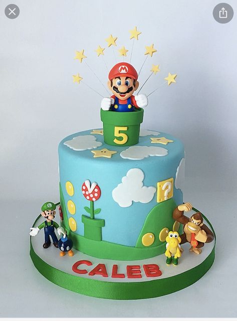 Super Mario Brothers Cake, Mario Brothers Cake, Luigi Cake, Mario Birthday Cake, Mario Bros Cake, Red Birthday Cakes, Super Mario Cake, Super Mario Bros Birthday Party, Mario E Luigi