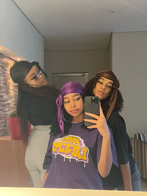 Durag Outfit Women, Durags Women, Beautiful Photoshoot Ideas, Mode Zara, Natural Curls Hairstyles, Cute Friend Photos, Selfie Ideas Instagram, Ideas For Instagram Photos, Friend Photoshoot