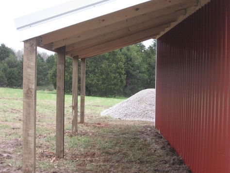 Lean To Off Garage, Barn Lean To Addition, Pole Barn Lean To, Lean To Off Shed, Deck Extension, Container Workshop, Sheep Barn, Hot Tub Pergola, Diy Carport