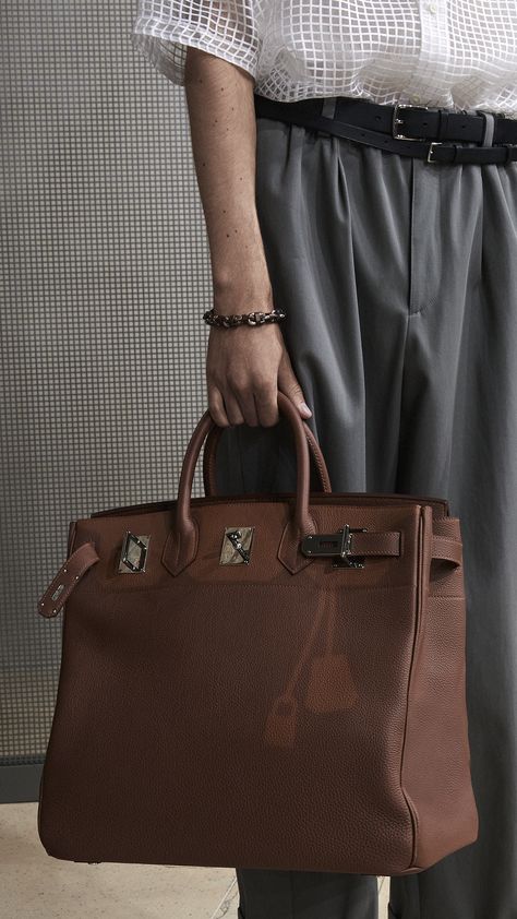 Through the men's summer 2024 collection, everything vibrates gently. #HermesHomme Hermes Men Bag, Luxury Travel Bag, Mens Bags Fashion, Luxury Bags Collection, Men Bag, Summer Handbags, Bag Obsession, Hermes Men, Fancy Bags