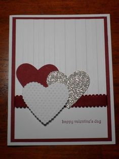 Valentine Cards To Make, Stampin Up Valentine Cards, Valentines Day Cards Diy, Valentines Day Cards Handmade, Hearts Valentines Day, Anniversary Cards Handmade, Valentine Love Cards, Card Making Ideas, Valentine Cards Handmade