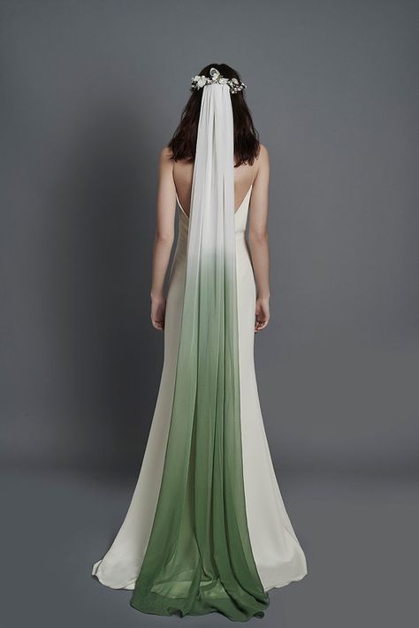 Dip dye wedding dress