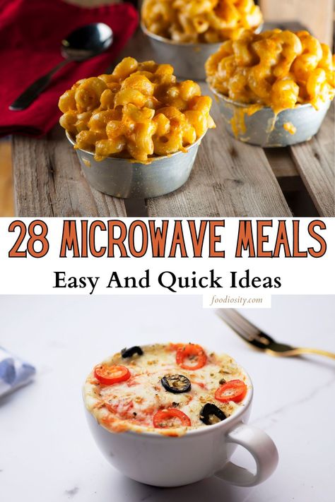 28 Microwave Meals - Easy And Quick Ideas - Foodiosity Easy Foods To Make In The Microwave, Easy Small Meals, Easy Microwave Breakfast Ideas, Quick Microwave Meals, Microwave Meals Hotel, Microwave Meals For One, Recipes For One Person Easy, Microwave Recipes Dinner Easy, Single Person Meals