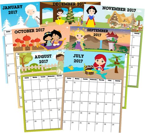 Free Disney Princess 2017 Calendar Disney 2024 Crowd Calendar, Disney Planner Printables Free, Disney Countdown Calendar Printable, Disneyland Crowd Calendar 2024, Disney Calendar 2022 Printable, Disney Calendar, Wdw Prep School, Disney Free, Free Calendar Template