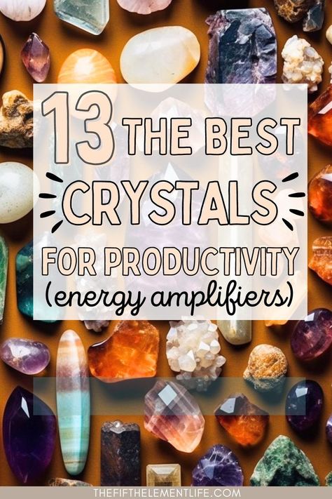 Crystals For Productivity Crystals For Career Success, Crystals For Productivity, Power Of Crystals, The Fifth Element, Increase Intuition, Best Crystals, Types Of Crystals, Path To Success, Fifth Element