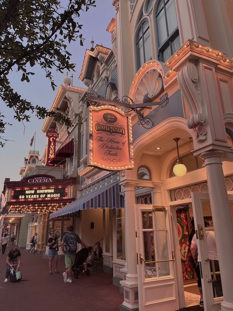 Main Street Usa Aesthetic, Disney Hotel Aesthetic, Main Street Aesthetic, Disney Pink Aesthetic, Disney Trip Aesthetic, Main Street Disneyland, Disneyworld Aesthetic, Disneyland 2024, Disney Village