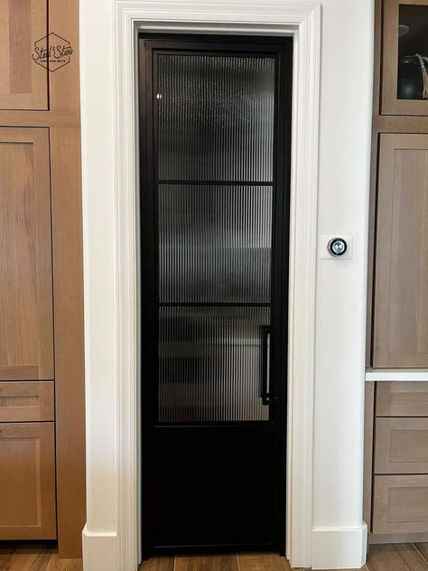 Pantry Door with Reeded Glass