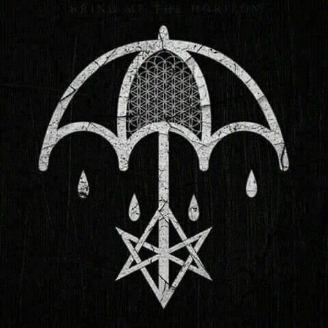 Bmth Umbrella, Bmth Tattoo, Occult Tattoo, Rune Tattoo, Lyric Tattoos, Band Wallpapers, Music Tattoos, Band Tattoo, Dark Art Drawings