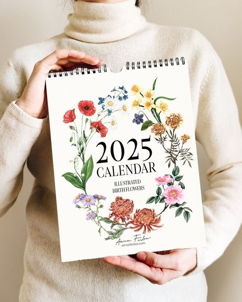 Shop — Anna Farba Illustration Watercolor Birth Flowers, Artist Calendar, Illustrated Calendar, Wall Calendars, Botanical Art Prints, Botanical Artwork, Art Calendar, Calendar Design, Custom Hand Painted