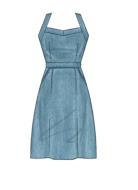 M7952 (Digital) Mccalls Dress, Dresses Sewing, Dress Design Drawing, Fashion Design Sketchbook, Fashion Sketches Dresses, Fashion Drawing Dresses, Dress Design Sketches, Dress Sketches, Dress Drawing