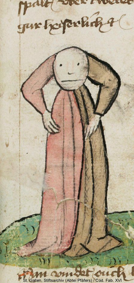 another creature without head, with face on its chest Medieval Creatures, Funny Medieval, Medieval Memes, Medieval Marginalia, Medieval Tattoo, Medieval Drawings, Medieval Artwork, Medieval Paintings, Instruções Origami