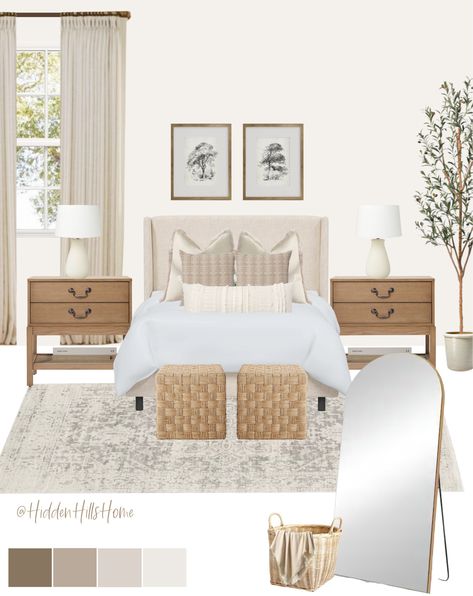 Shop Tilly Upholstered Bed and other curated products on LTK, the easiest way to shop everything from your favorite creators. Modern Classic Bedroom, Romantic Bedrooms, Neutral Bedroom Decor, Coastal Bedroom Decorating, Coastal Bedroom, Neutral Bedroom, Classic Bedroom, Primary Bedroom, Modern Transitional