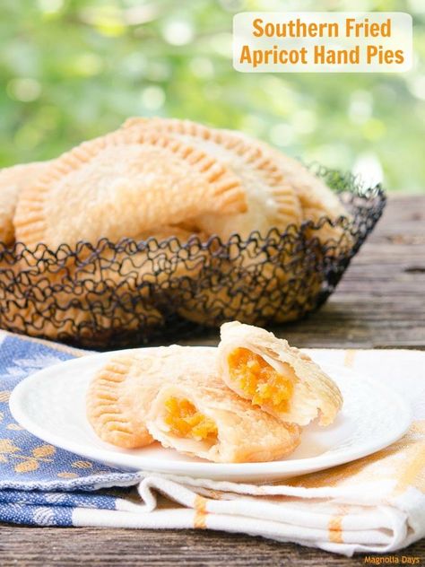 Southern Fried Apricot Hand Pies | Magnolia Days Apricot Hand Pies, Fried Pies Recipe, Fruit Hand Pies, Apricot Pie, Apricot Recipes, Hand Pie Recipes, Fried Pies, Hand Pies, Pie Dessert