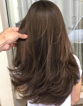 Haircut with Long Feather-Like Layers Hairstyles Shag, Chunky Layers, Layers Hairstyles, New Long Hairstyles, Hairstyles Layered, Hair Layered, Haircut Medium, Haircuts For Long Hair With Layers, Layered Hairstyles