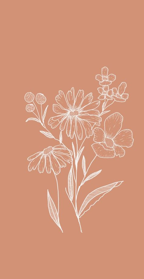 #handdrawn #floraldesign #lillyandbirchdesignco Red Boho Wallpaper, Boho Screensaver Iphone, Ipad Screensaver, Dual Screen Wallpaper, Screensaver Iphone, Feminine Wallpaper, Bohemian Wallpaper, Poppy Wallpaper, Autodesk Sketchbook