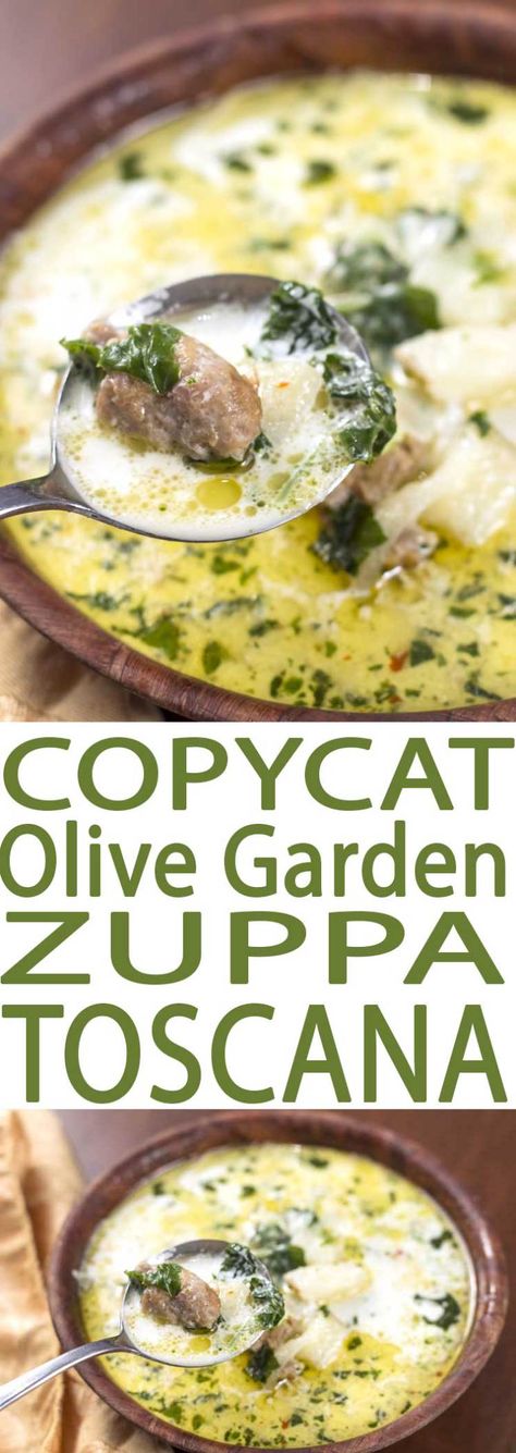 best olive garden soup copycat recipe Olive Garden Soup, Garden Soup, Zuppa Toscana Soup, Toscana Soup, She Cooks, Diy Easy Recipes, Diner Recept, Turnips, Broccoli Cheese